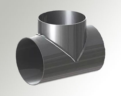 Сварной тройник с накладкой 1200x25 мм 16ГС ОСТ 34-10-763-97